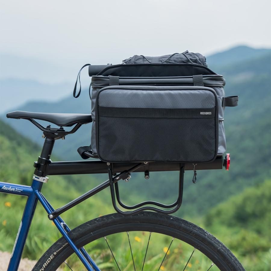 ROCKBROS 自転車 バッグ リアバッグ サイドバッグ リアキャリア ロング
