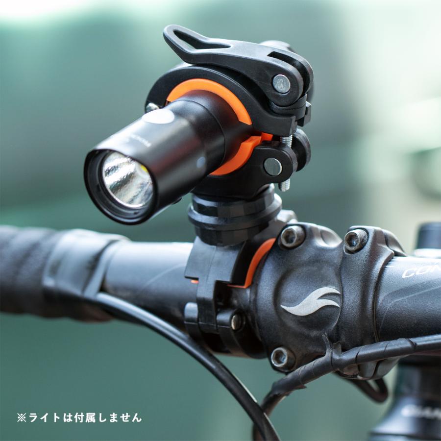 ROCKBROS 自転車 ライトホルダー 18?38mm 懐中電灯 空気入れ 360度回転