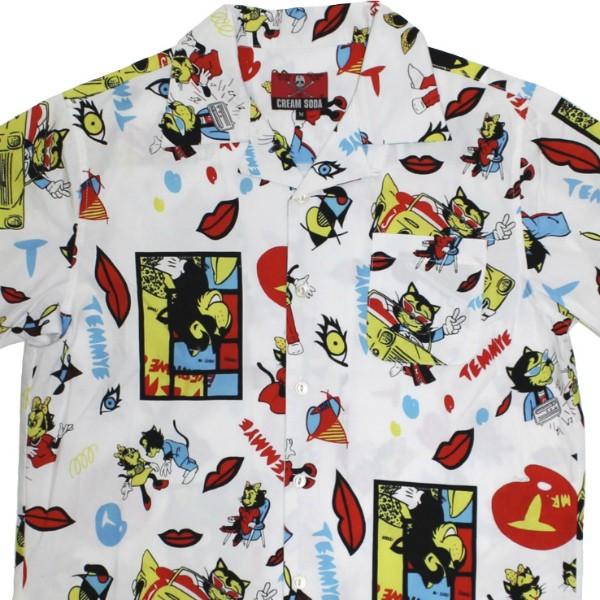 クリームソーダ（CREAM SODA） ティミー柄シャツ ブラック/ピンク