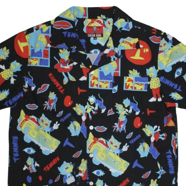 クリームソーダ（CREAM SODA） ティミー柄シャツ ブラック/ピンク