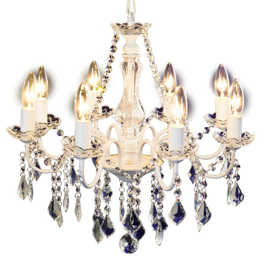 シャンデリア 照明 LED対応 アンティーク かわいい おしゃれ ガラス