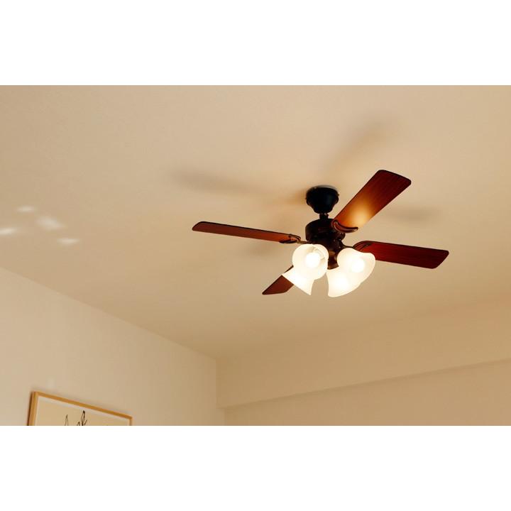 シーリングファン 照明 傾斜天井対応 リモコンモデル リモコン付き LED