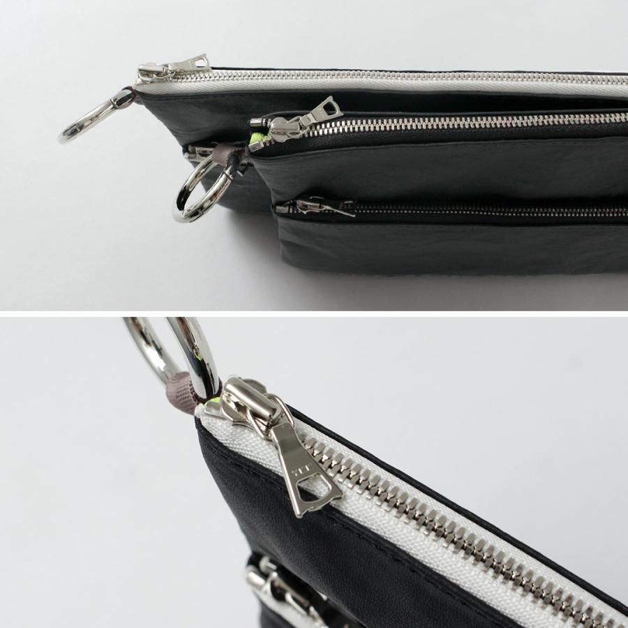 SENTI（センティ） ダイニーマレザー ダブルジップ ポーチ LL / メンズ