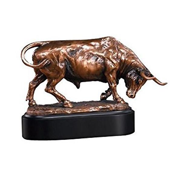 株式(証券)市場 風水的開運（チャージング・ブル）雄牛 ブロンズ風