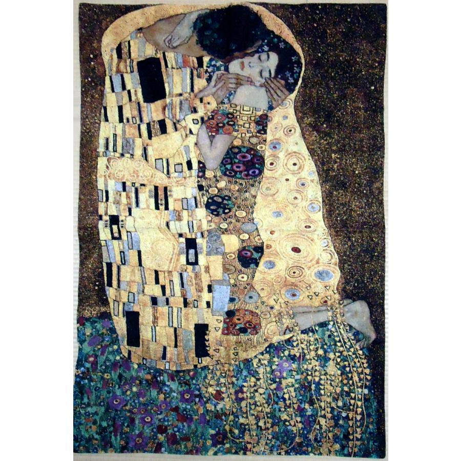 西洋タペストリー/ グスタフ・クリムト作「接吻」サイズ 幅 90cm×長
