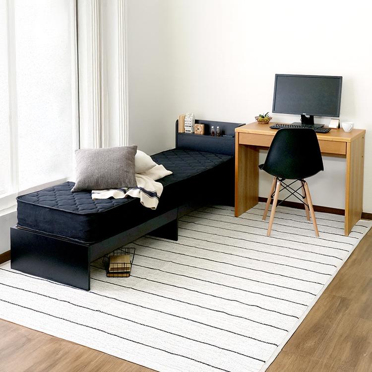 ベッドフレーム 幅150cm WD ワイドダブル ベッド コンセント 引出し