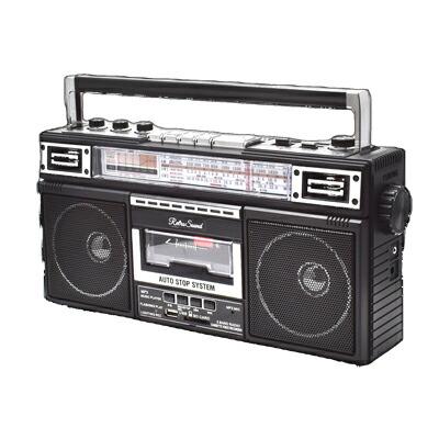クマザキエイム レトロサウンド・ラジオ・カセット・レコーダー RTR