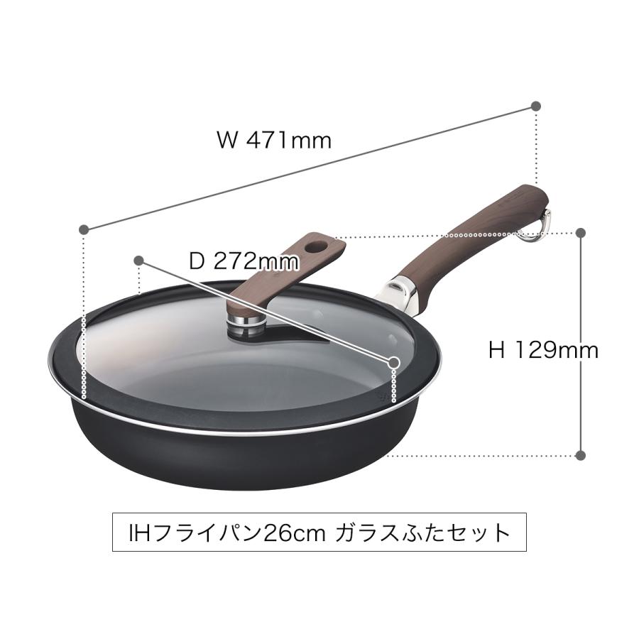 evercook 特典付［ DECO ガラスふたセット フライパン 26cm / マルチ