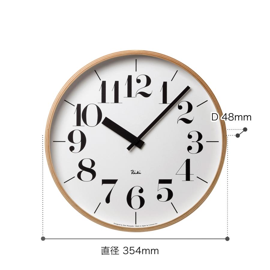 Lemnos（レムノス） 特典付［ Lemnos RIKI CLOCK L 35.4cm 掛け時計