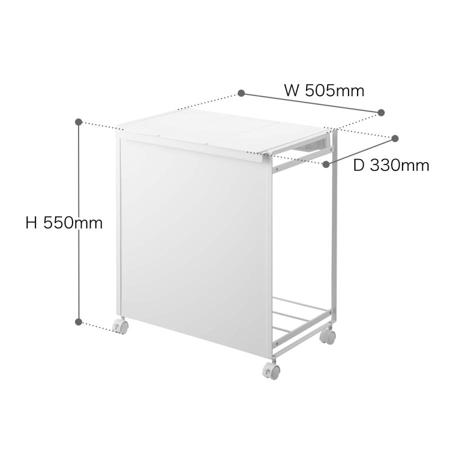 tower ［ 蓋付き目隠し分別ダストワゴン 3分別 タワー ］山崎実業