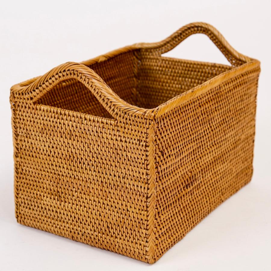 アタ製品 アタ雑貨 アタ 編まれた 四角 小物入れ 蓋無し CDボックス