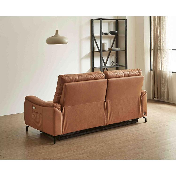 電動ソファ 3人掛け リクライニングソファ レザーファブリック