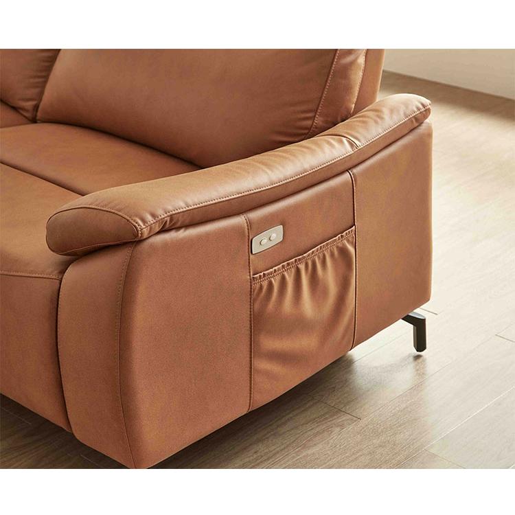 電動ソファ 3人掛け リクライニングソファ レザーファブリック