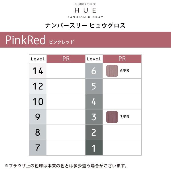 no3（NUMBER THREE） ナンバースリー ヒュウグロス 第1剤 ピンクレッド