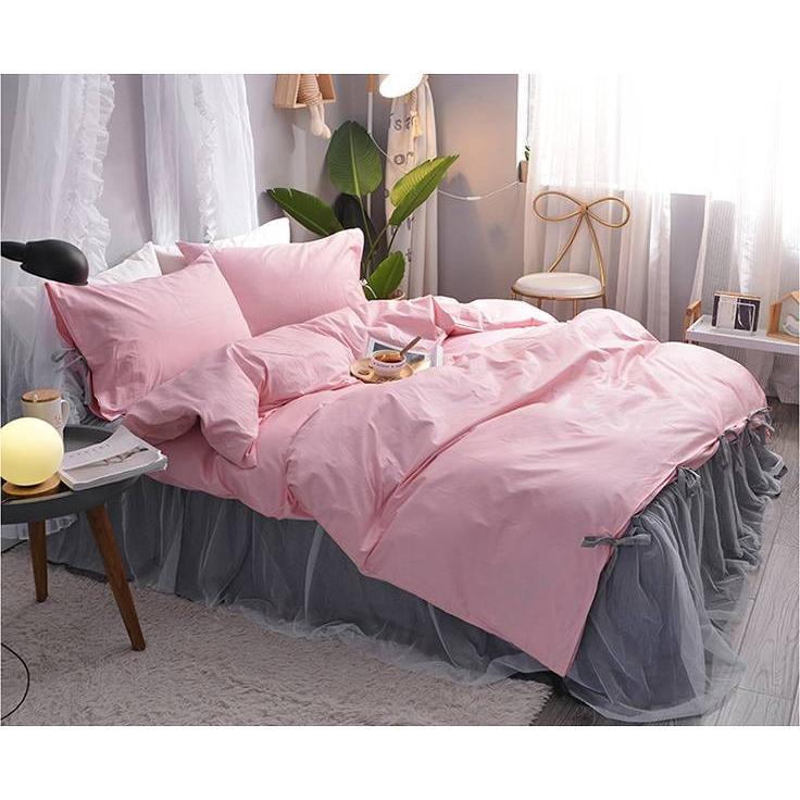 寝具 カバー セット 4色 綿100% ホワイト ピンク グレー ホワイト