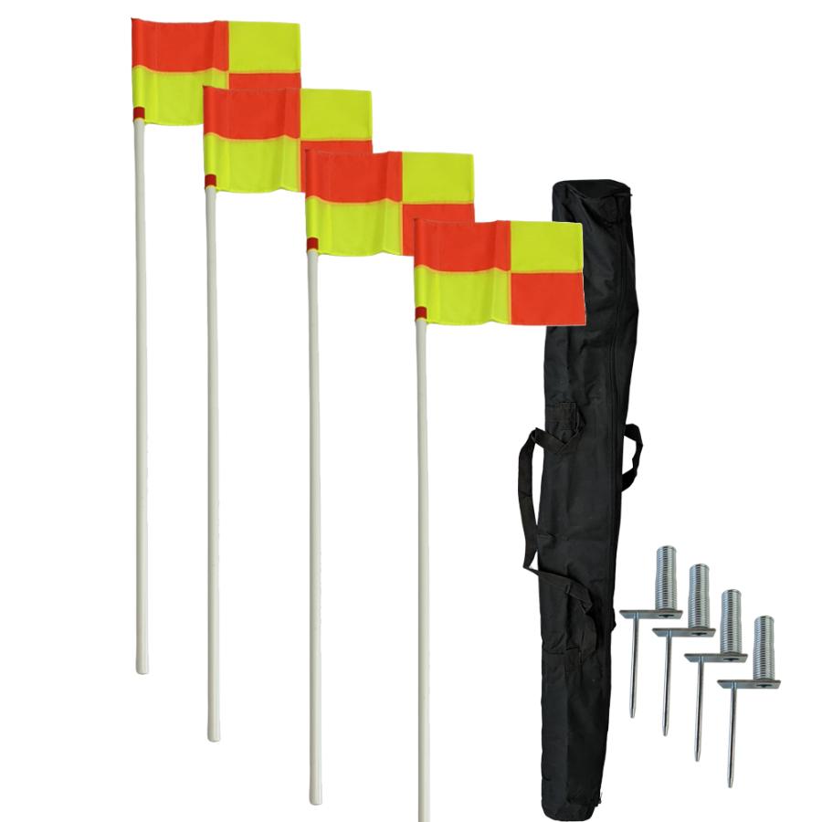 コーナーフラッグ 4本セット ペグ キャリーバッグ付 公式戦サイズ