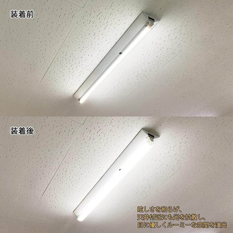 直管蛍光灯40形用防眩カバー 長さ120cm ポリカーボネート製 2本セット