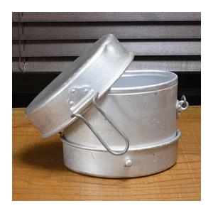 イタリア軍放出品 メスキット 飯盒 アルミ製 三段式 [ 並品 ] 軍