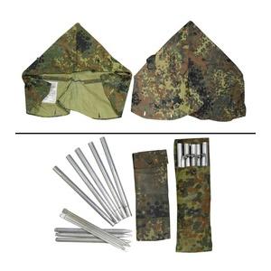 ドイツ軍放出品 テントセット 軍幕 Flecktarn フレクター迷彩 ポンチョ