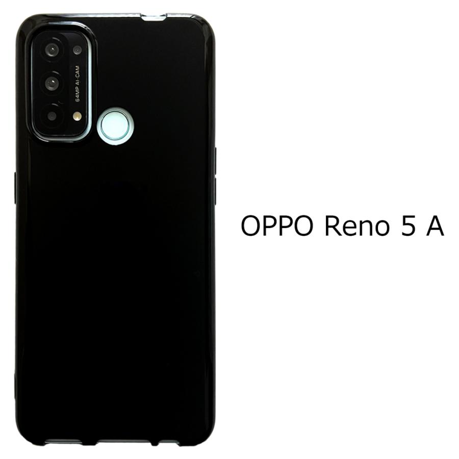 OPPO Reno 5 A / A101OP 【 黒TPU 】 オッポリノ5A opporeno5a ケース