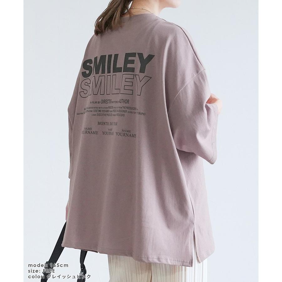 reca（レカ） 七分袖オーバーサイズロゴTシャツ 240206 レディース