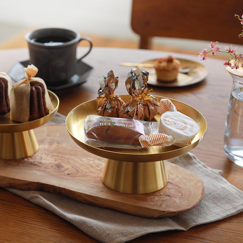 fog linen work ブラスケーキスタンド SSサイズ 直径12cm 置物