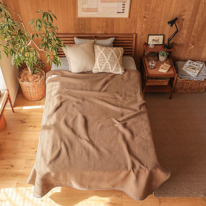 日本製 キャメル100％ あったか毛布 シングル 140×200 ラクダ ひざ掛け