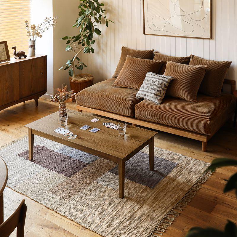 こたつテーブル FAM／BR ミッドブラウン 長方形 120×60cm オーク