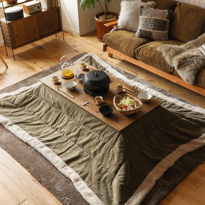 こたつテーブル FAM／BR ミッドブラウン 長方形 120×60cm オーク