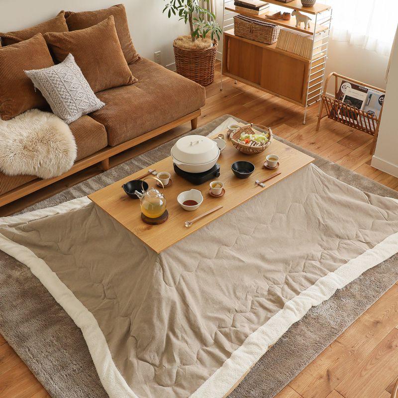 こたつテーブル FAM／NA ナチュラル 長方形 120×60cm オーク 木製