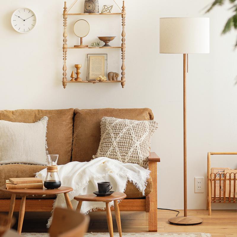 フロアライト 照明 スタンドライト Oak＆LinenMix LED電球付属 ナツメ