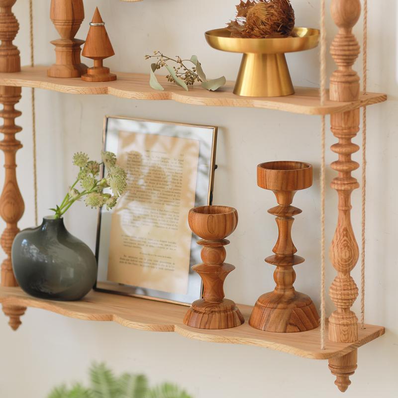 キャンドルホルダー TEAK Lサイズ 7.9×17.5 キャンドルスタンド 置物