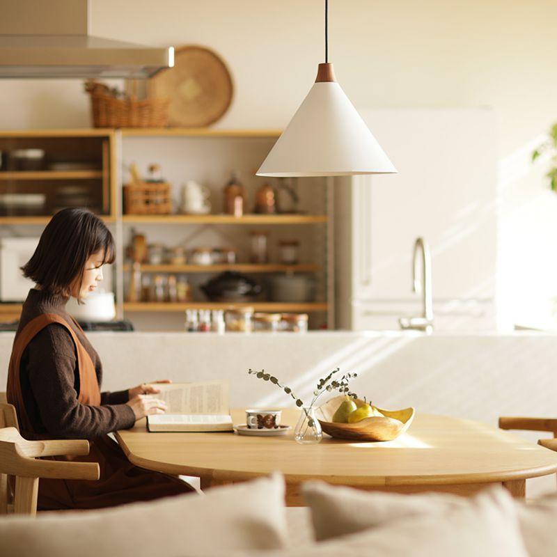 ペンダントライト 天井照明 B-TOM ブラック ホワイト 日本製 アルミ 木