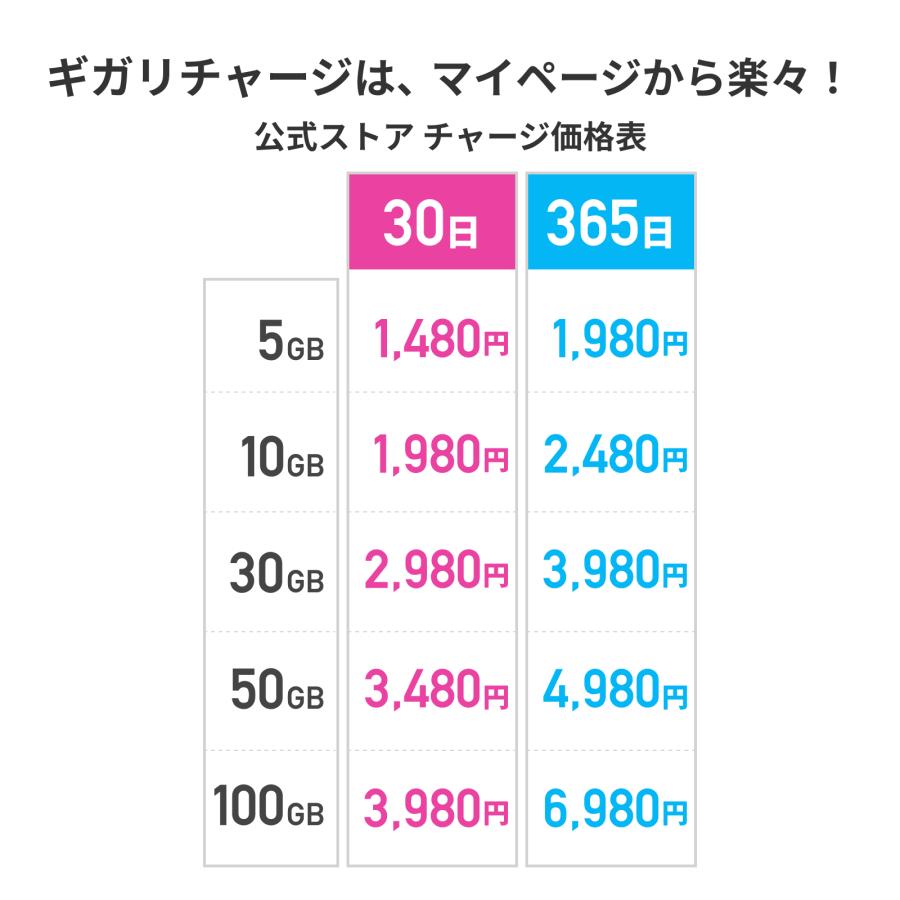 リチャージWiFi 【リチャージWiFi専用】30ギガ_365日 リチャージカード