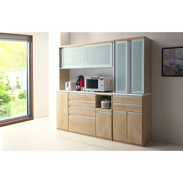 食器棚 幅150cm 高さ198cm 大川家具 国産 ほぼ完成品 開梱設置無料