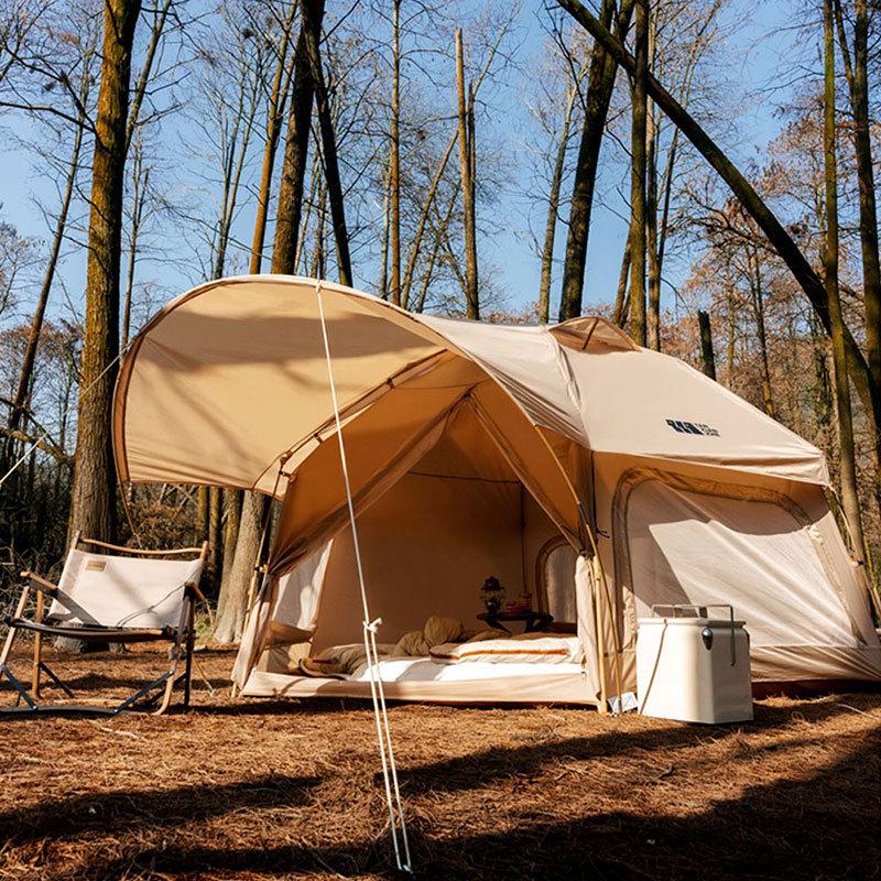 ワンタッチ 大型 テント 5人用 4人用 くすみカラー フロッグテント