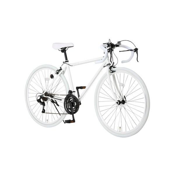 ロードバイク 700c（約28インチ）/ホワイト(白) シマノ21段変速 重さ