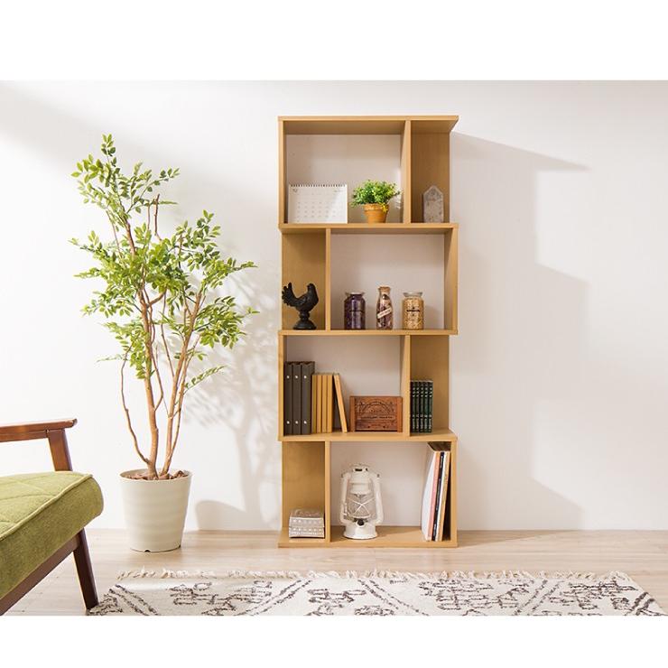 S型ディスプレイラック 4段 シェルフ 棚 ラック 収納 収納家具 本棚