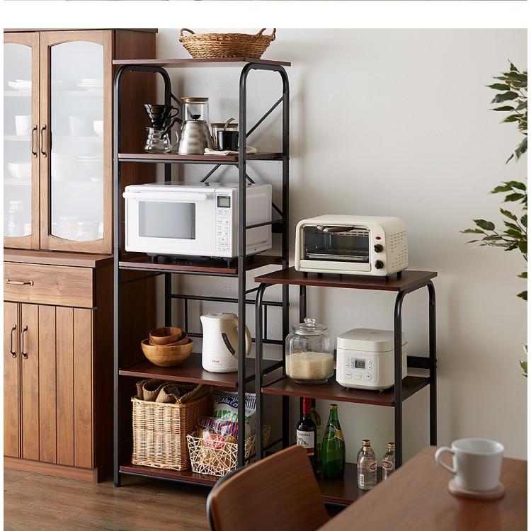 レンジラック コンセント ハイタイプ 幅55 高さ160 スライド棚 大型