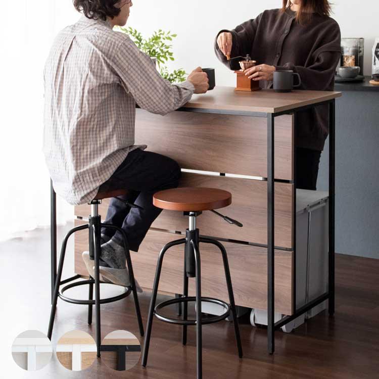 H16 一枚板 丸太脚 厚み18.5㎝ カウンターテーブル ＆ 丸太椅子6脚 H16