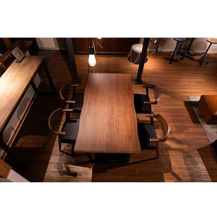 筑波産商 ダイニングテーブル 150×90 一枚板調 ウォールナット突板天板