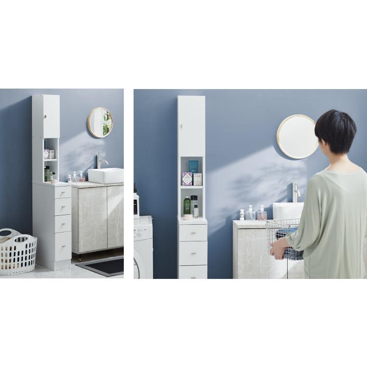 日本製 サニタリーチェスト 幅25cm すき間収納 サニタリー すき間