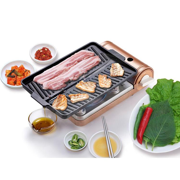 サムギョプサル用プレート カセットコンロ用 油を落とせる溝付き 焼肉