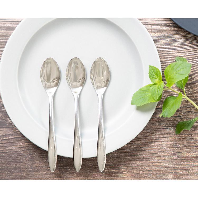 日本製 燕三条 なめらかスプーン 3本セット 食洗機対応 ステンレス