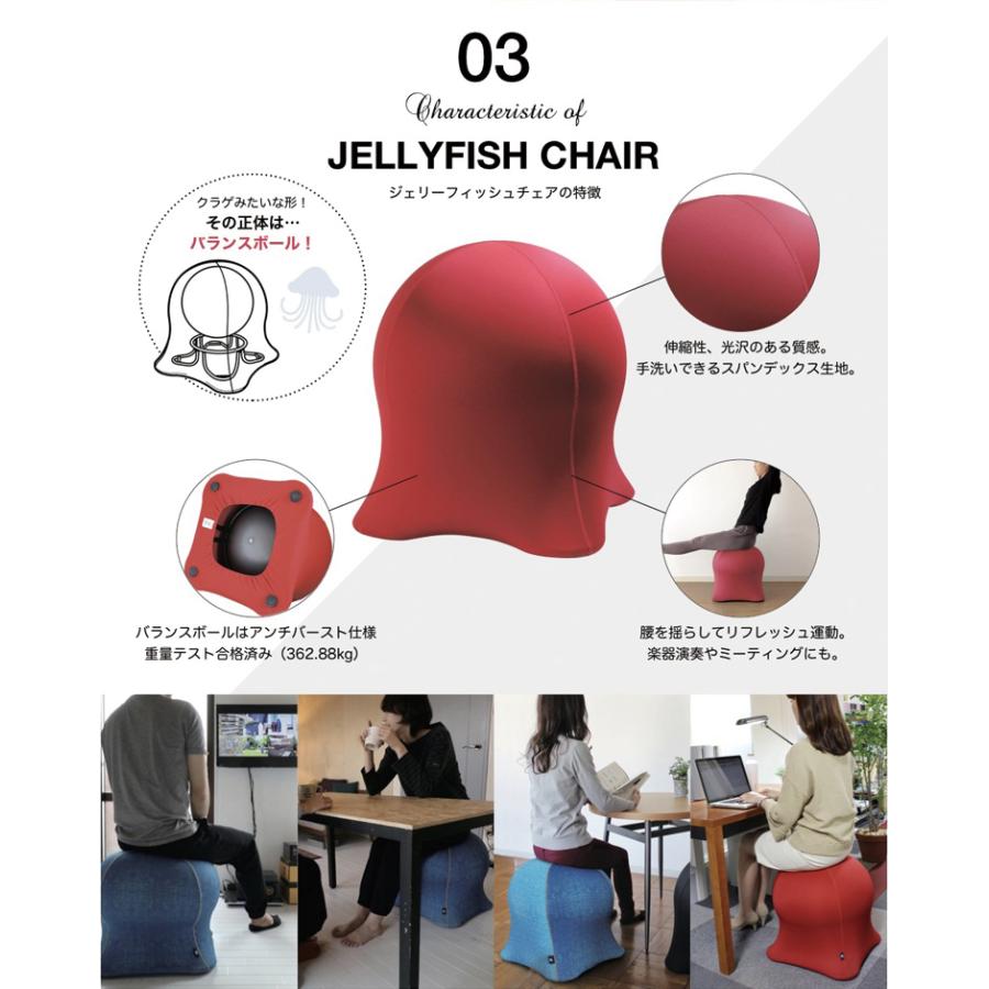 ジェリーフィッシュチェア 北欧柄 バランスボール エクササイズ