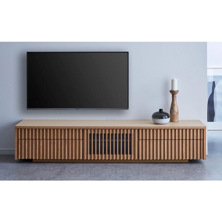テレビ台 国産 幅200cm 壁掛け ローボード 縦格子 和風 日本 TVボード