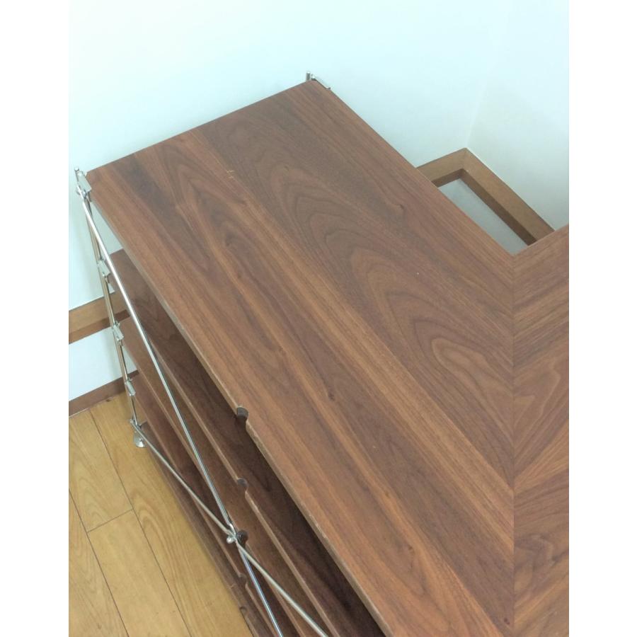 無印良品（MUJI） ステンレスユニットシェルフ ウォールナット材