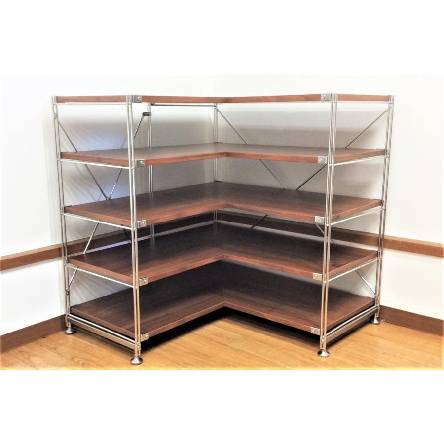 無印良品（MUJI） ステンレスユニットシェルフ ウォールナット材