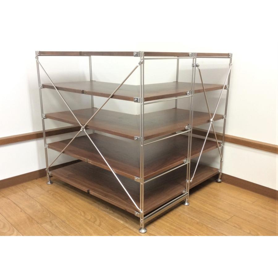 無印良品（MUJI） ステンレスユニットシェルフ ウォールナット材