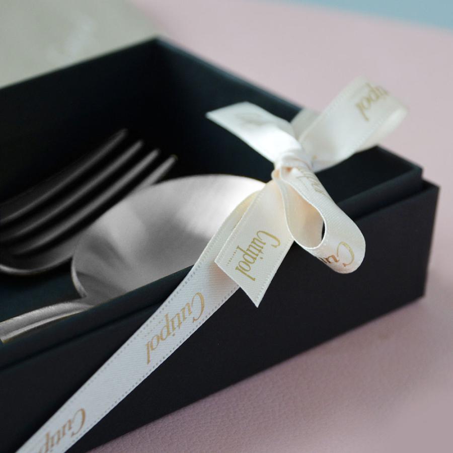 純正リボン付き】 Cutipol GOA アイボリー×ゴールド ディナー4本セット